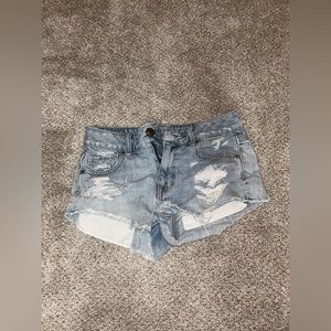 American eagle high rise denim shorts